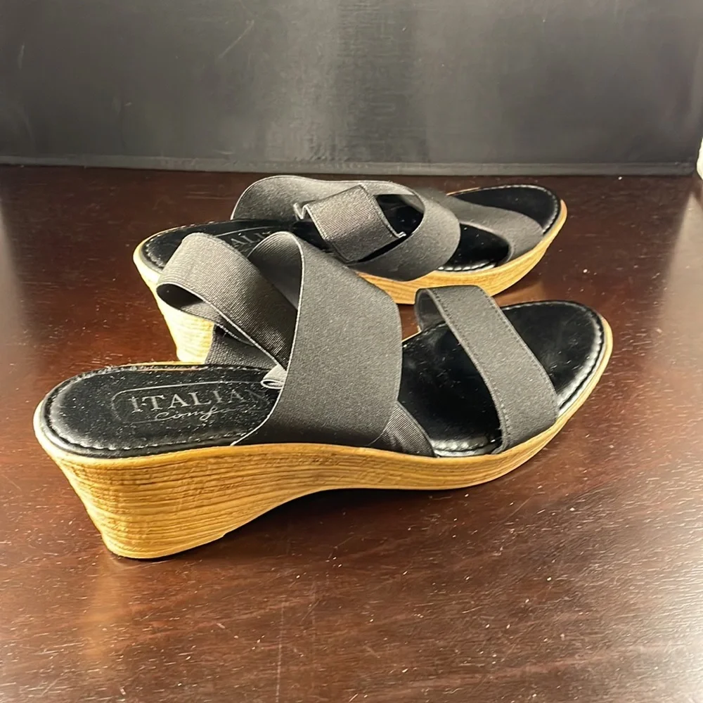 Italian Comfort stretch wedge sandals - Picture 2 of 5
